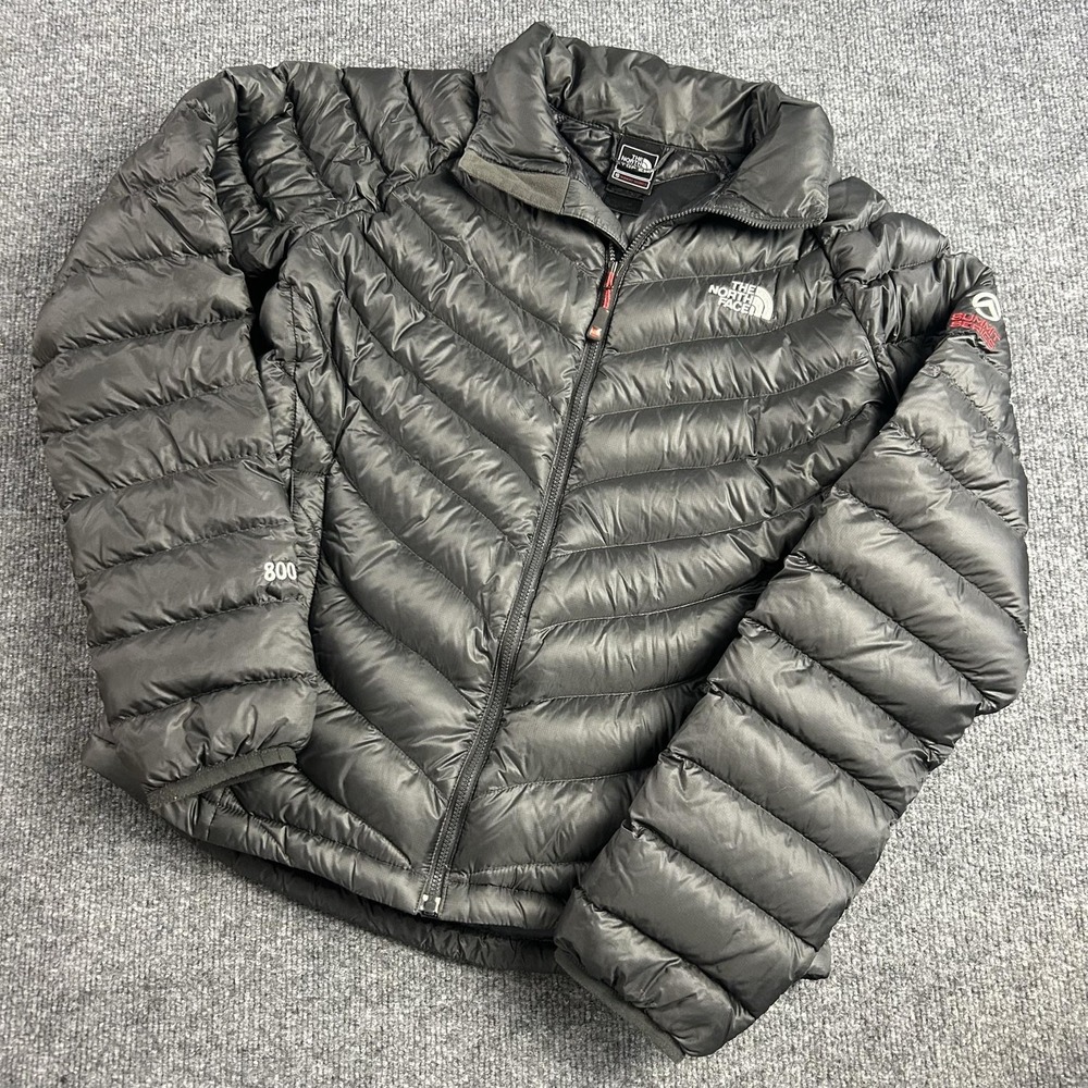 The North Face Jacket Womens Medium Gray Summit Series 800 Down Puffer Full Zip
